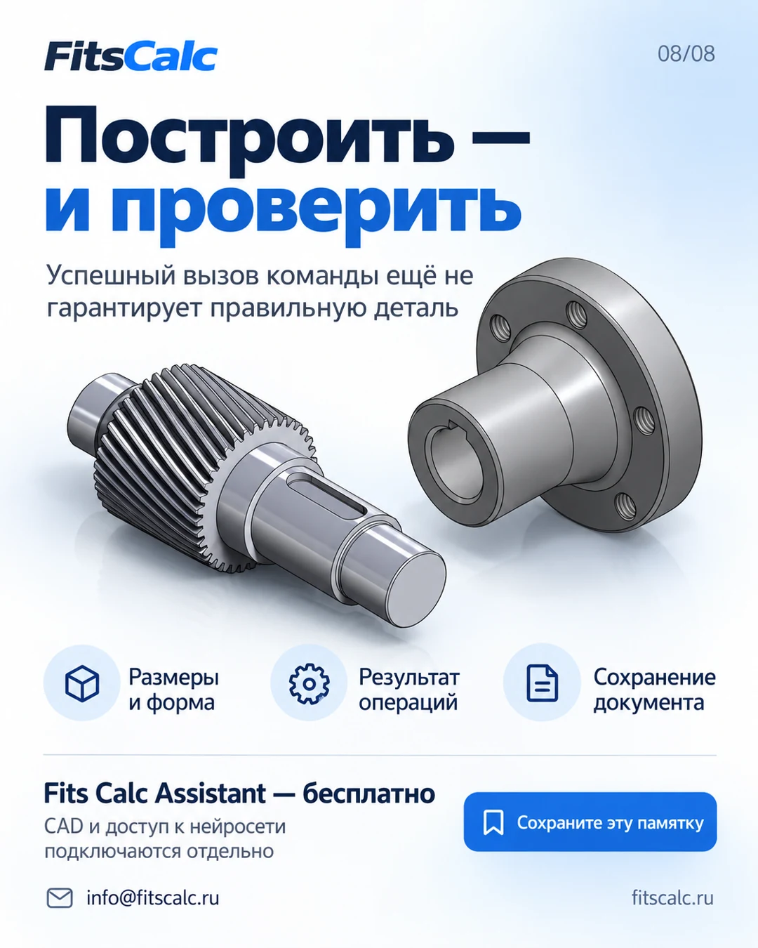 Памятка FitsCalc о проверке результата: успешный вызов ещё не гарантирует правильную деталь.